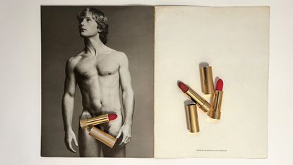 Silvia Prada’s Wallpaper* magazine shoot with male nude and Gucci Lipsticks